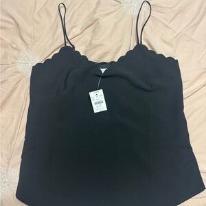 J. Crew Black Fitted Camisole Top